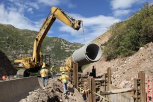 Drainage pipeline installation