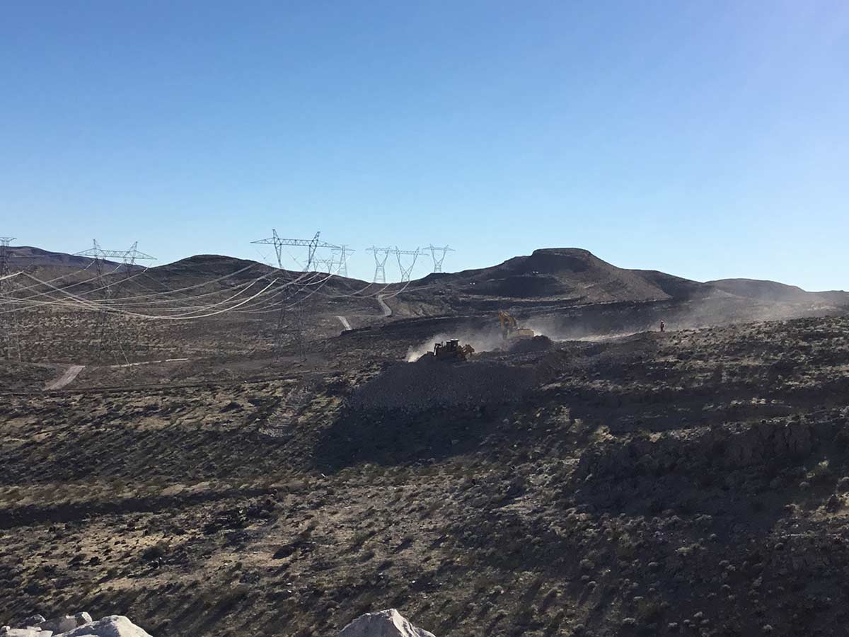 Building access road in Nevada Powerline project