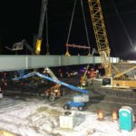 Crews and equipment will work day and night (weather permitting) to complete the construction of the new overpass bridge deck on Bangerter Hwy over 9000s