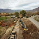 WW Clyde installing pipe between Santaquin and Spanish Fork Utah