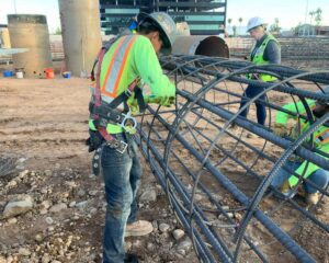 Arizona State University Job Site building rebar cage
