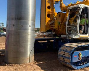 Arizona State University Job Site drilling utilizing segmental casing