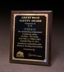 Great West Safety Award